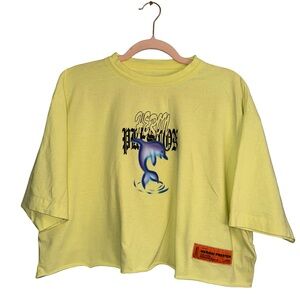 Heron Preston dolphin graphic-print cropped tshirt. Size XL.
